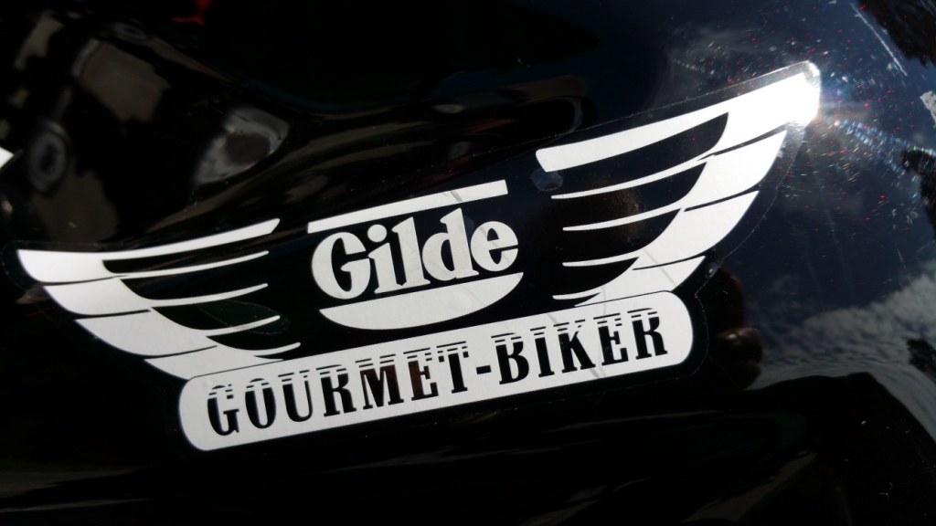 Logo Gilde Gourmet-Biker schwarz/weiß