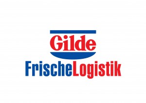 Logo der Gilde Frischlogistik GmbH in rot und blau