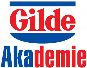 Logo Gilde Akademie in blau und rot